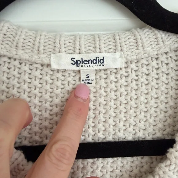 Splendid Angela chunky cotton blend cardigan - Picture 7 of 9